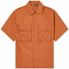 Dickies Men's Fishersville Short Sleeve Utility Shirt in Mocha Bisque