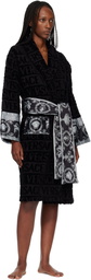 Versace Black 'I Heart Baroque' Bathrobe