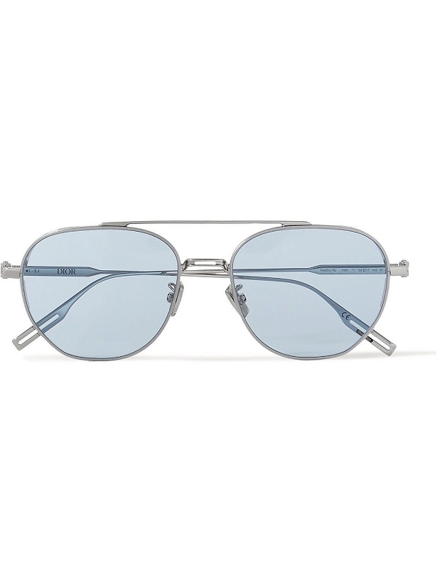 Photo: Dior Eyewear - NeoDior RU Aviator-Style Palladium Sunglasses
