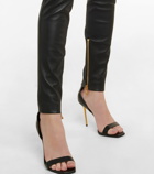 Balmain - High-rise leather pants
