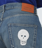 Alexander McQueen Crochet badge jeans