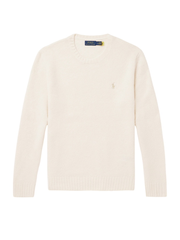 Photo: Polo Ralph Lauren - Logo-Embroidered Wool-Blend Sweater - Neutrals