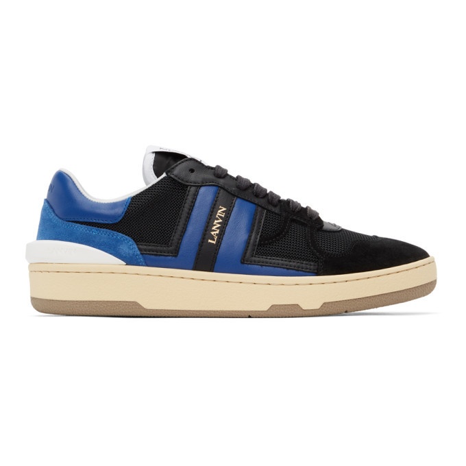 Photo: Lanvin Black Leather Clay Low Sneakers