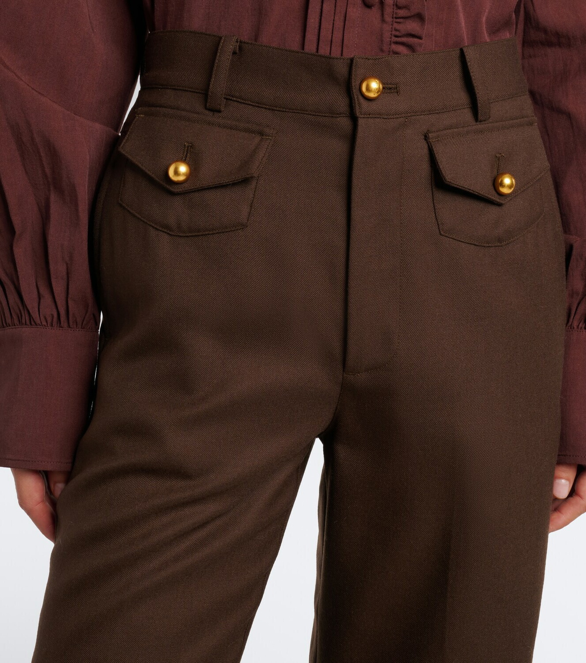 Xu Zhi Wool capri pants