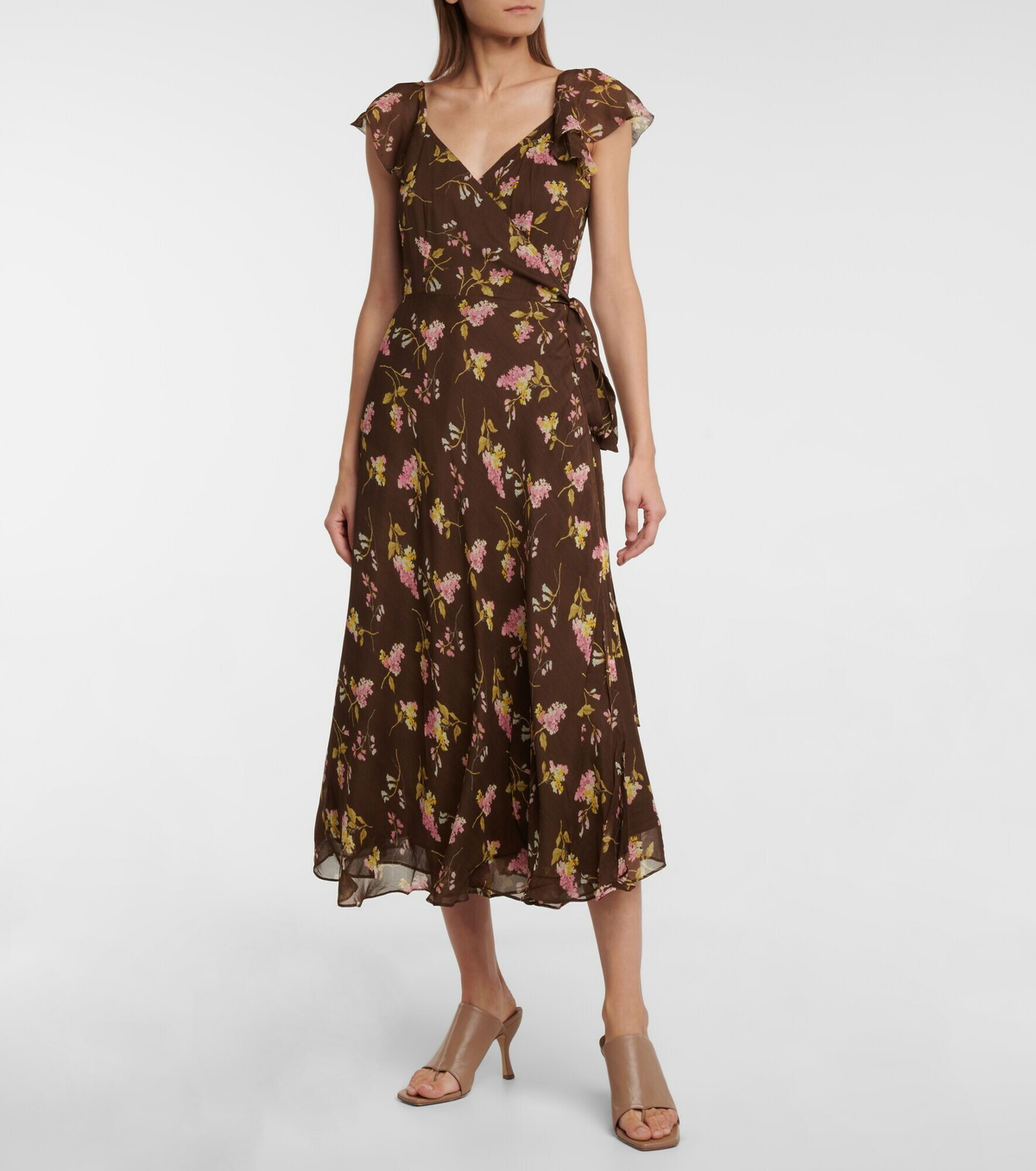 ワンピース Polo Ralph Lauren Midi Dress Polo Ralph Lauren - Floral sleeve midi dress Polo Ralph Lauren