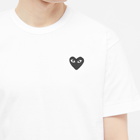 Comme des Garçons Play Men's Black Heart T-Shirt in White/Black