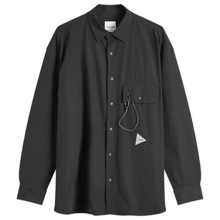 Photo: and wander Lightweight Cloth Shirt in Black