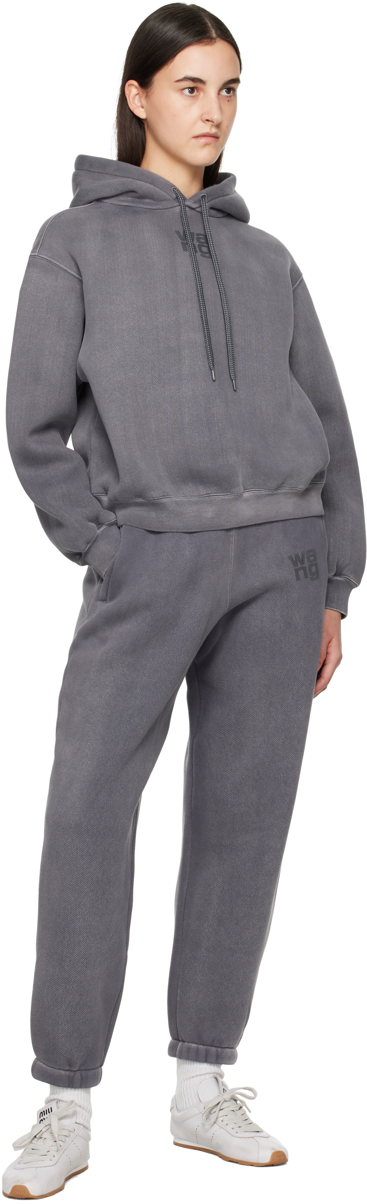 alexanderwang.t Gray Puff Logo Hoodie