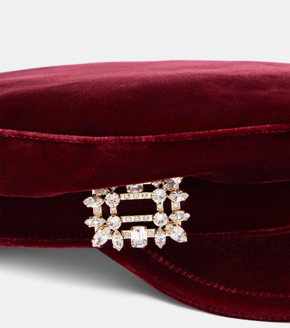 Roger Vivier Baker Boy velvet newsboy cap