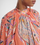 Etro Paisley caped gown