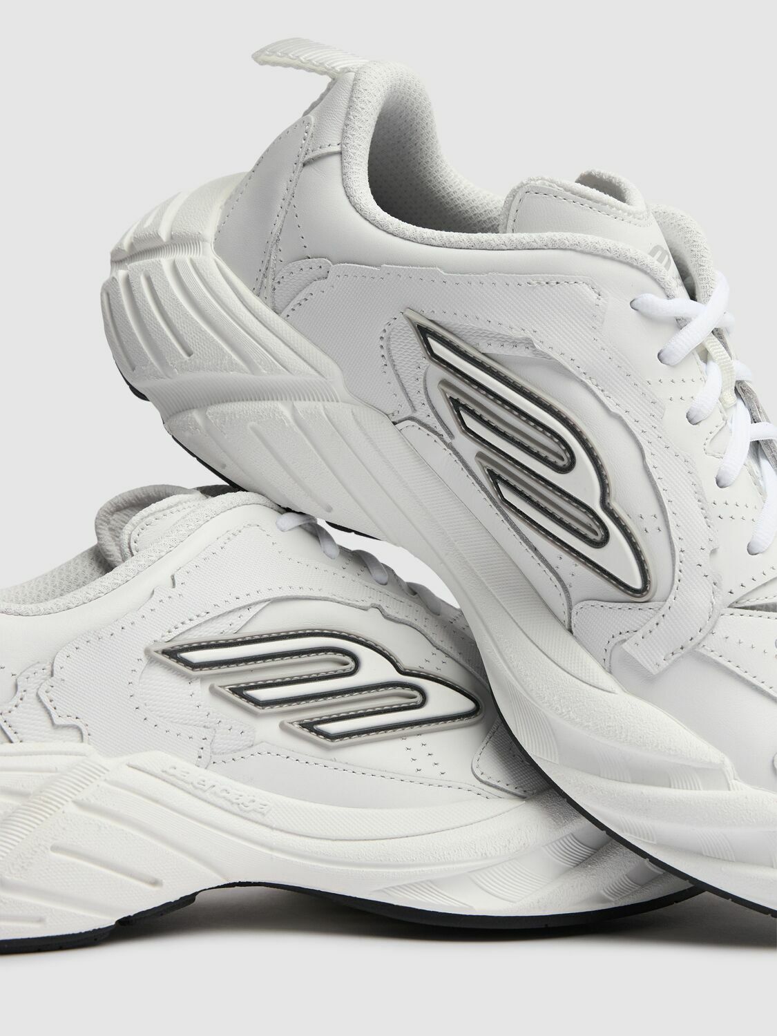 BALENCIAGA Monday Leather & Synthetic Sneakers Balenciaga