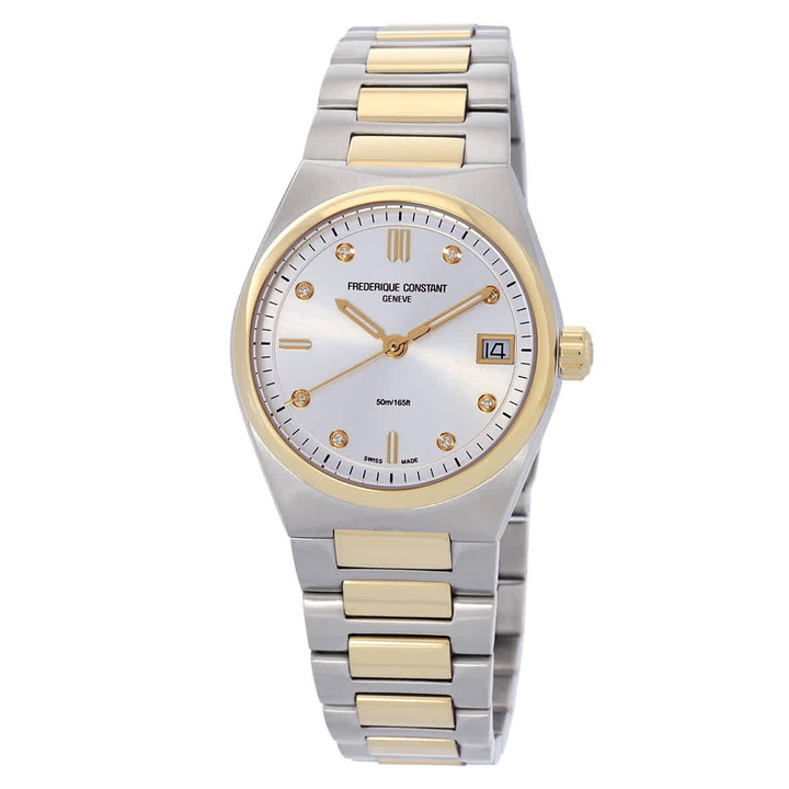 Photo: Frederique Constant Highlife Quartz Diamond Silver Dial Ladies Watch FC-240VD2NH3B