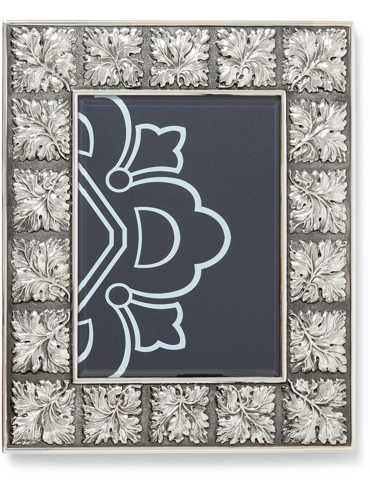 BUCCELLATI - Double Linenfold Silver Photo Frame, 6 x 4""
