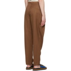 King and Tuckfield Brown Tapered Pleat Trousers