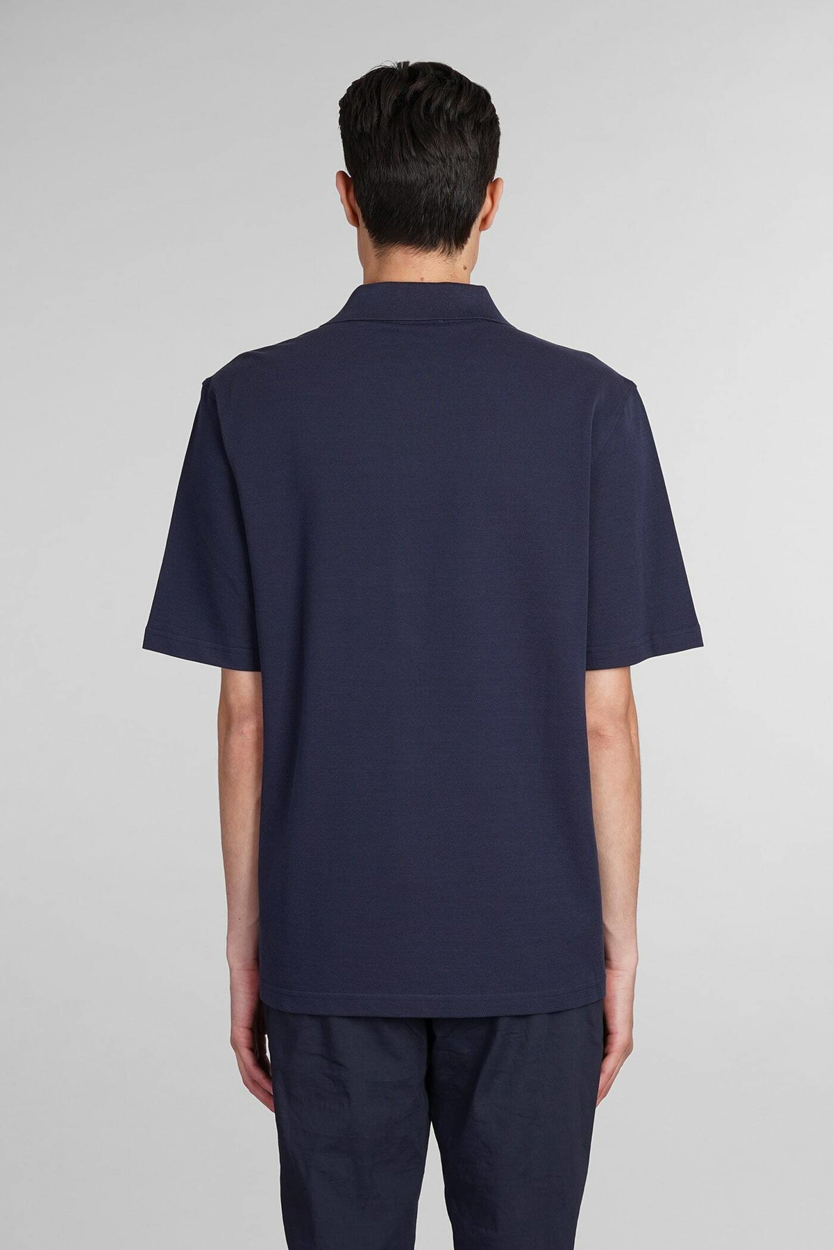 Lanvin Polo In Blue Cotton