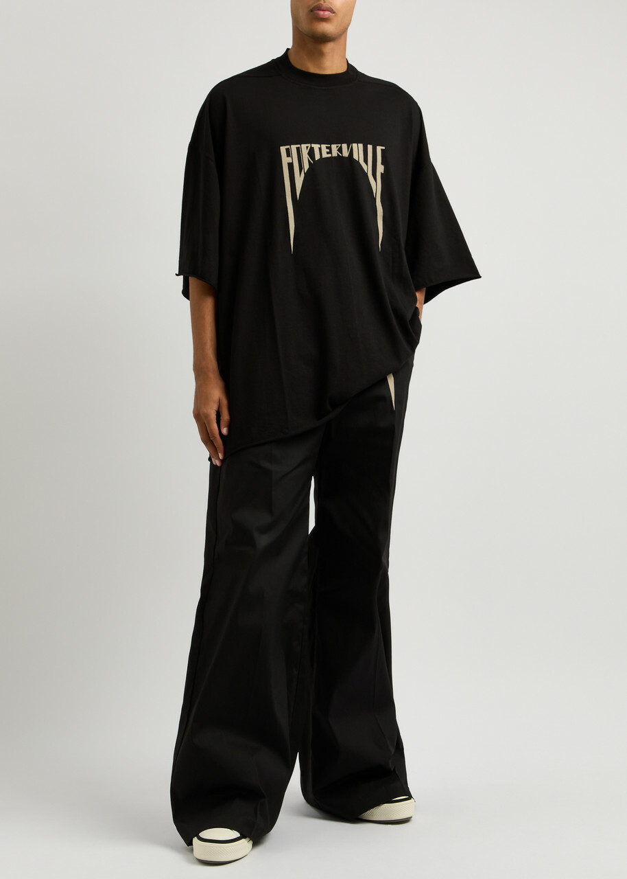 Rick Owens Porterville Wide-leg Stretch-cotton Poplin Trousers