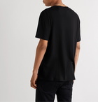 SAINT LAURENT - Printed Cotton-Jersey T-Shirt - Black