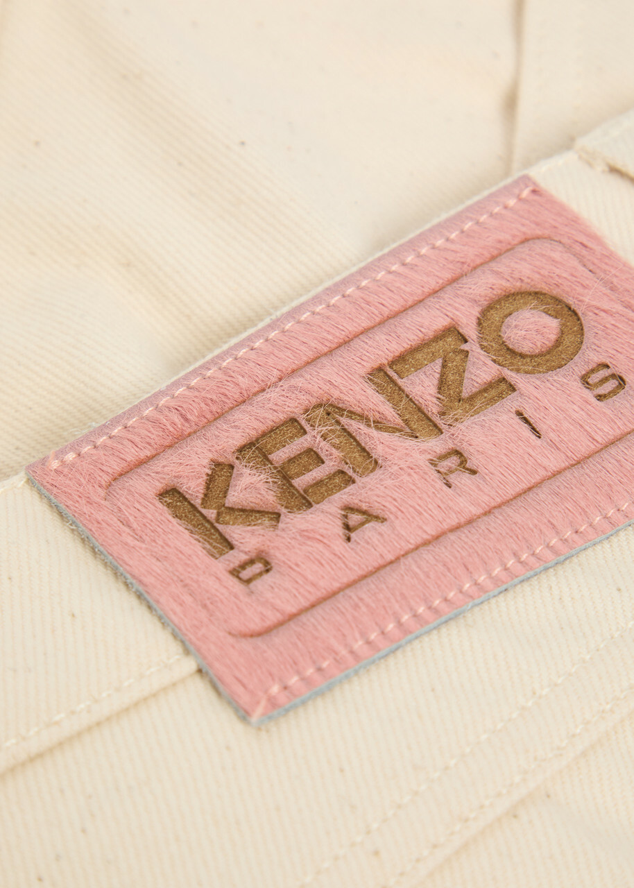 Kenzo Cargo Monkey Straight-leg Jeans White