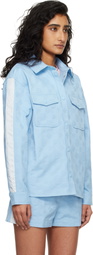 Casablanca Blue Monogram Oversized Shirt