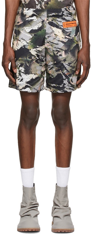 Photo: Heron Preston Green Polyester Shorts