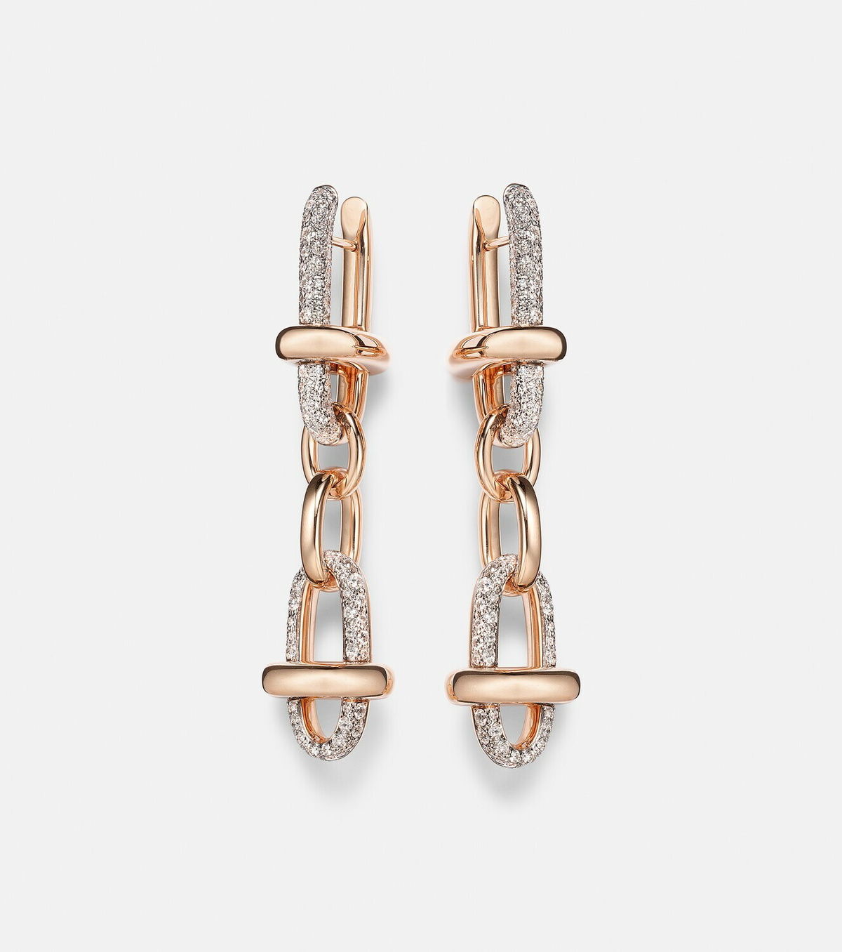 Pomellato Iconica 18kt rose gold drop earrings with diamonds