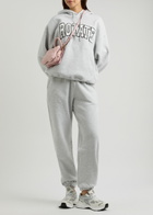 Rotate Sunday Logo Hooded Cotton Sweatshirt Light Grey