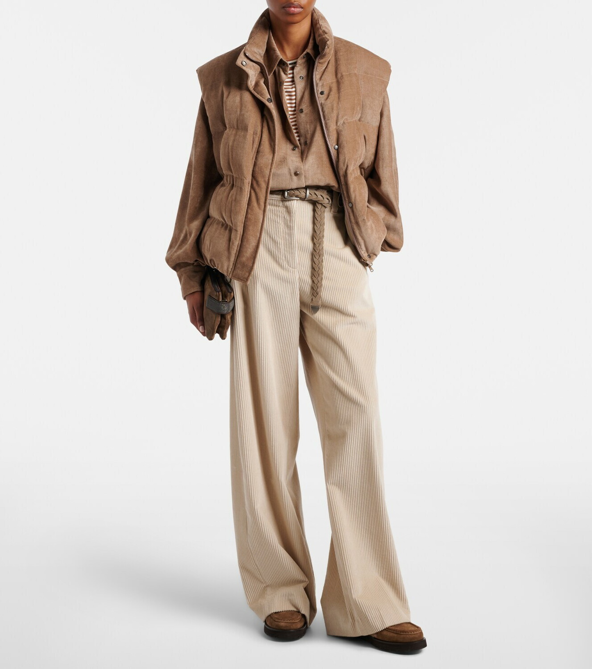 Brunello Cucinelli Monili corduroy down vest