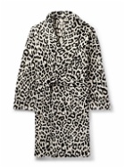 TOM FORD - Shawl-Collar Leopard-Print Cotton-Terry Robe - Neutrals