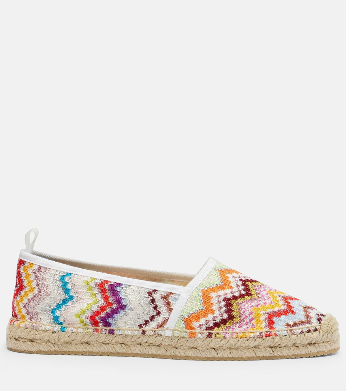 Missoni Elle Zigzag lamé espadrilles