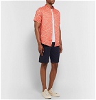 Onia - Jack Button-Down Collar Printed Slub Linen Shirt - Men - Coral