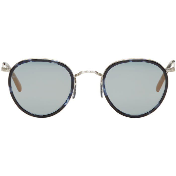 Photo: Oliver Peoples Blue and Silver Vintage MP-2 Sunglasses