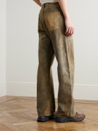 AGOLDE - Afton Stone-Washed Straight-Leg Jeans - Brown