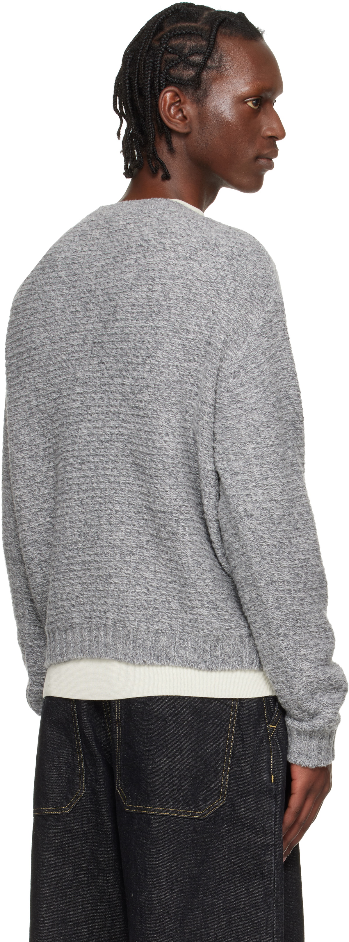 Studio Nicholson Gray Camden Knit Sweater