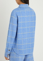 Guest In Residence Dylan Plaid Cashmere and Linen-blend Shirt Light Blue