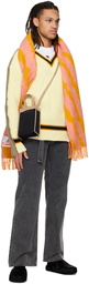 Marni Pink & Yellow Striped Scarf