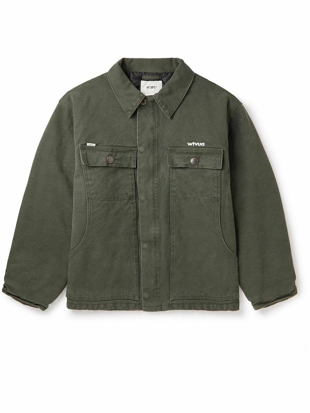 Photo: WTAPS - Mich Logo-Embroidered Cotton-Canvas Jacket - Green