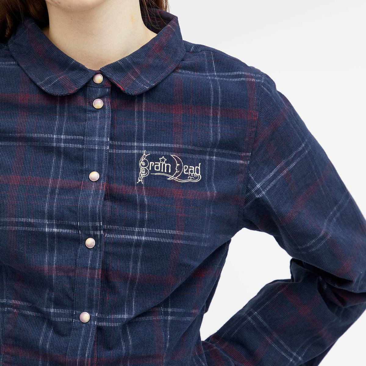 Brain Dead Women's Mesa School Shirt in Blue Multi
