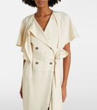 Proenza Schouler Isolde caped twill midi dress