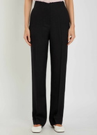 Tove Oran Fray-trim Crepe Trousers Black