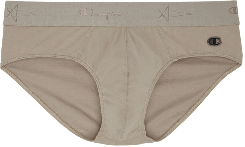 Rick Owens Beige Champion Edition Organic Cotton Briefs Rick Owens