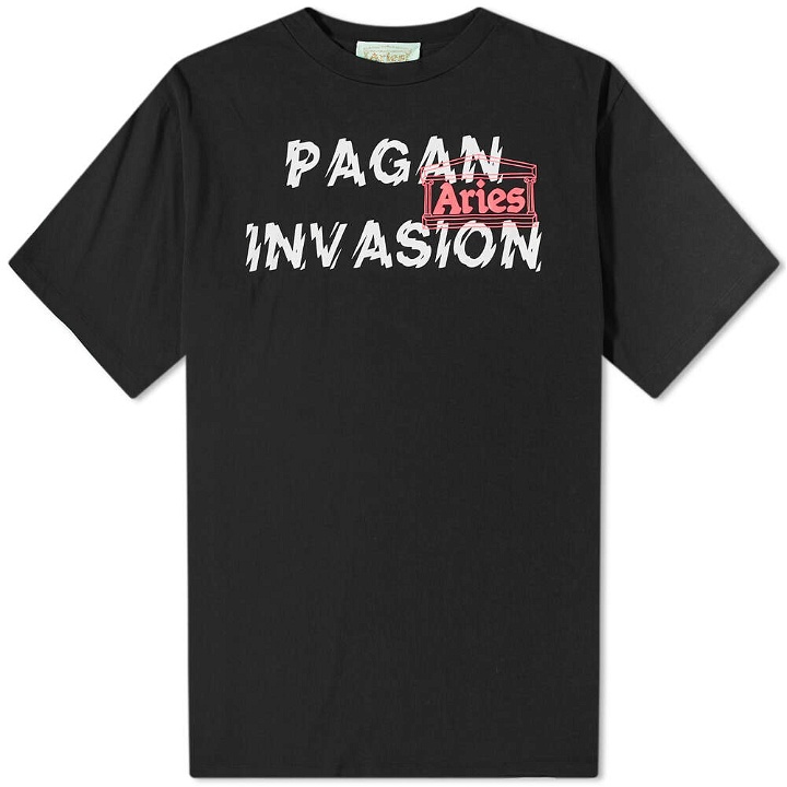 Photo: Aries Men's Pagan Invasion T-Shirt in Black
