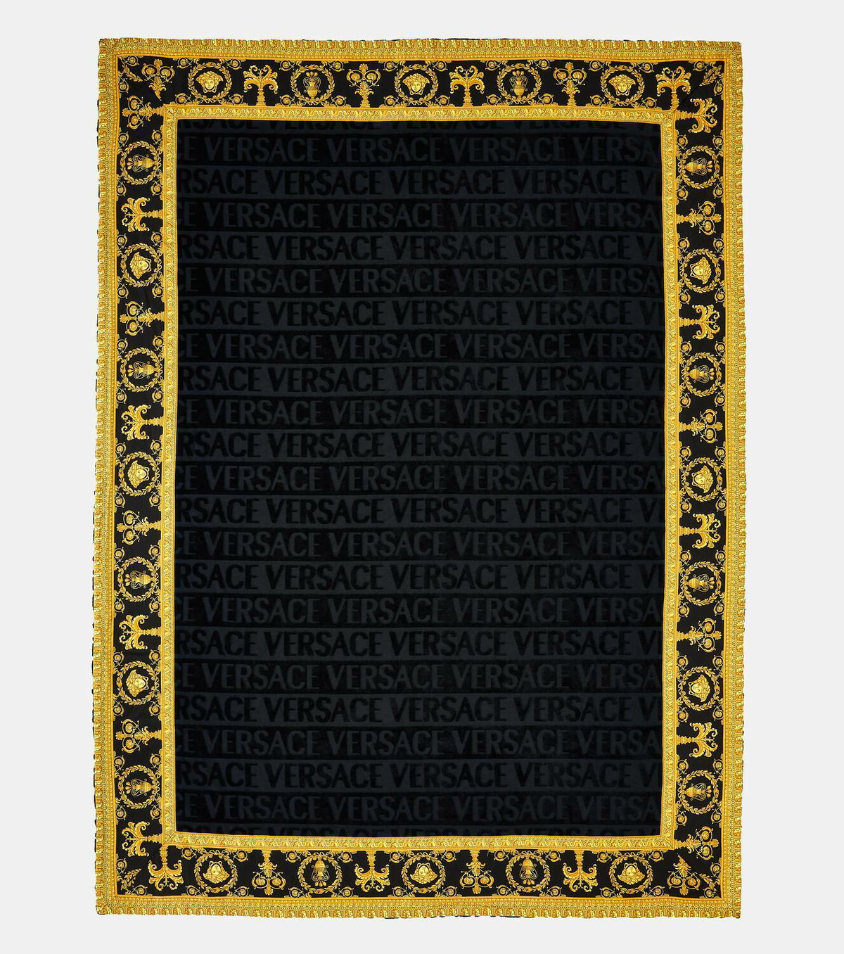Versace Home I Love Baroque cotton terry beach towel