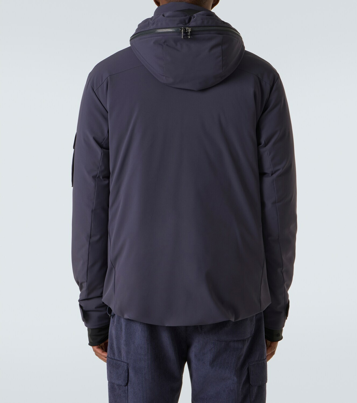 Bogner Cobe-D down-paneled ribbed-knit ski jacket