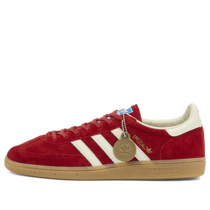 Photo: Adidas Handball Spezial Made in Germany Sneaker in Equipment Red/Off White/Gum