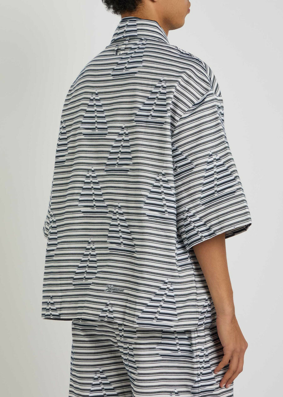 Jacquemus La Chemise Plage Striped Jacquard Cotton Shirt Multicoloured