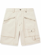 Isabel Marant - Peio Straight-Leg Denim Cargo Shorts - Neutrals