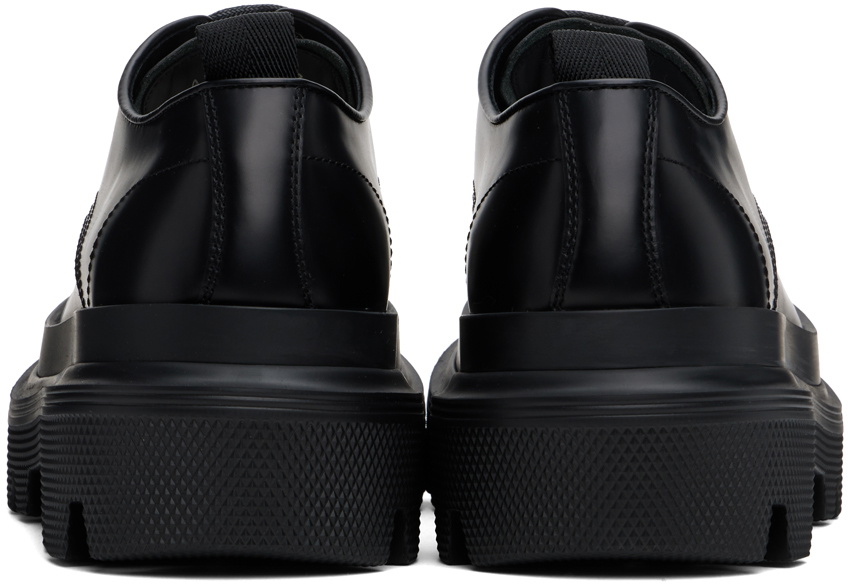 Dolce&Gabbana Black Brushed Calfskin High Trekking Derbys
