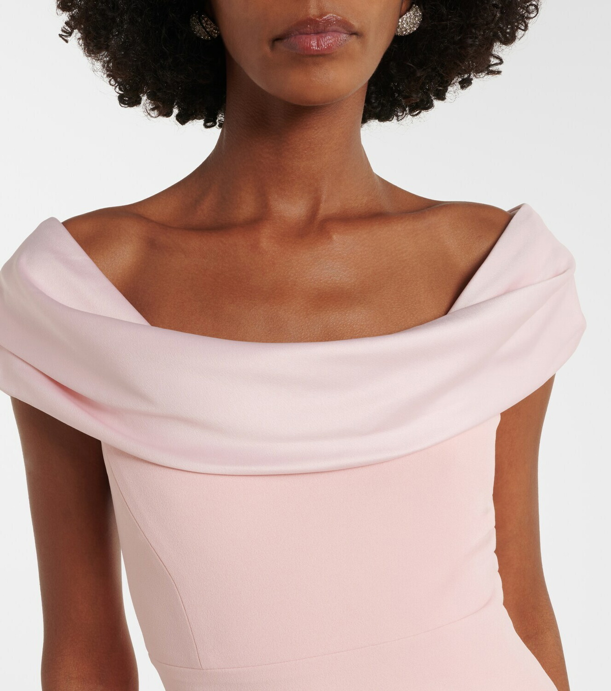 Solace London Adele satin-trimmed gown
