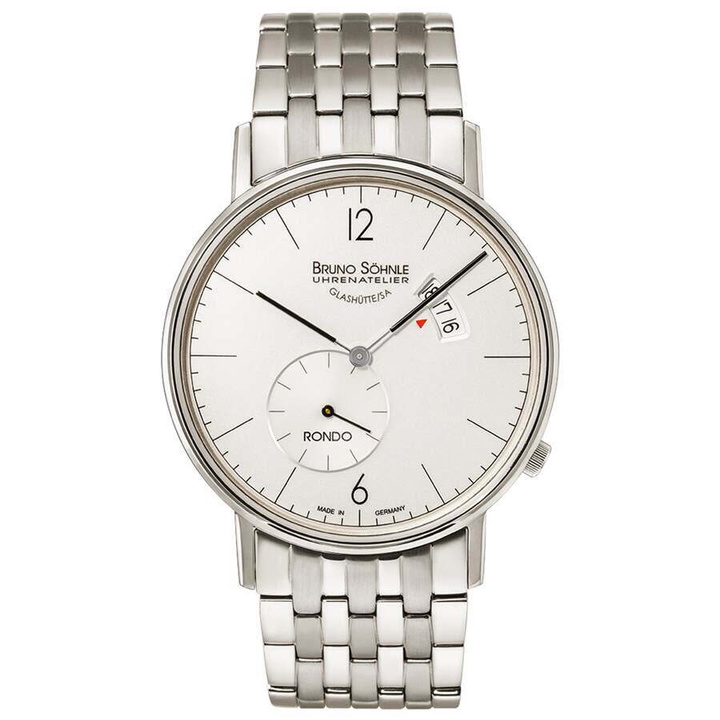 Photo: Bruno Sohnle Rondo Quartz Silver Dial Mens Watch 17-13053-262