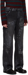 Andersson Bell Black Coated Jeans